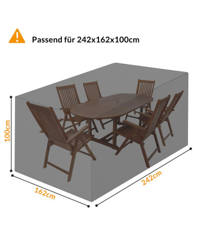 Polyrattan Gartenmöbel Set 7-tlg. inkl. Abdeckplane
